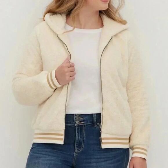Torrid womens fuzzy jacket hoodie full zip cozycore lightweight plus size - Picture 4 of 13